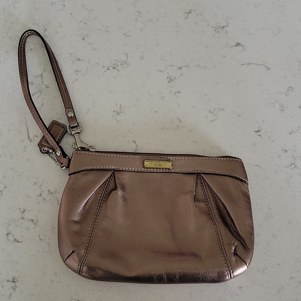 Coach Metallic Wristlet